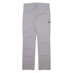 DICKIES Womens Trousers Grey Slim Straight W30 L30