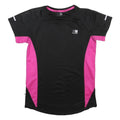 KARRIMOR Womens Black & Pink Athletic T-Shirt UK 10 Short Sleeve Crew Neck