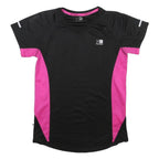 KARRIMOR Womens Black & Pink Athletic T-Shirt UK 10 Short Sleeve Crew Neck