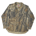 PRO GEAR Mens Brown Camouflage Shirt L Cotton Blend Casual Long Sleeve