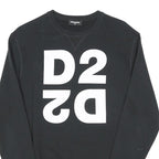 DSQUARED2 Boys Black Sweatshirt 16Y Cotton Blend Crew Neck Casual Pullover