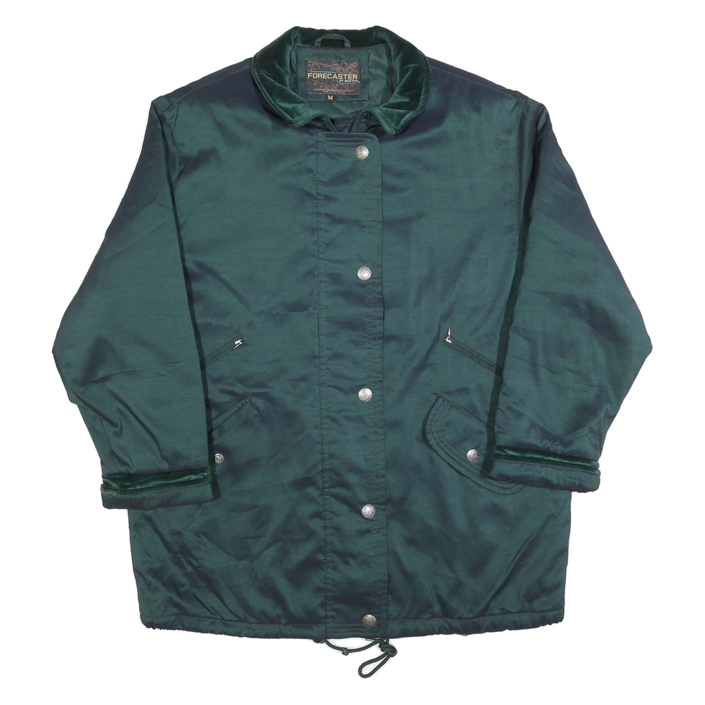 FORECASTER Womens Green Jacket M Polyester Blend Plain Zip Casual Outdoor Warm