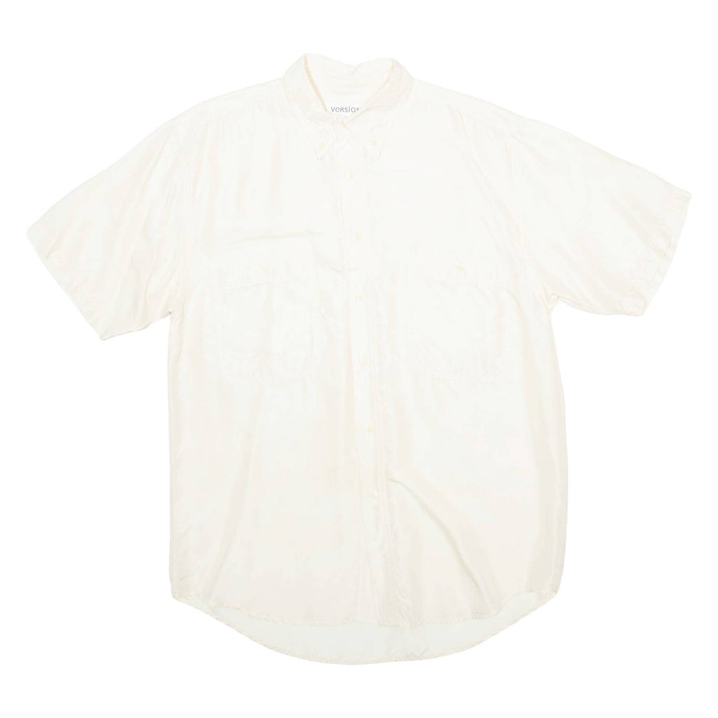 VERSION Mens Plain Shirt Beige M