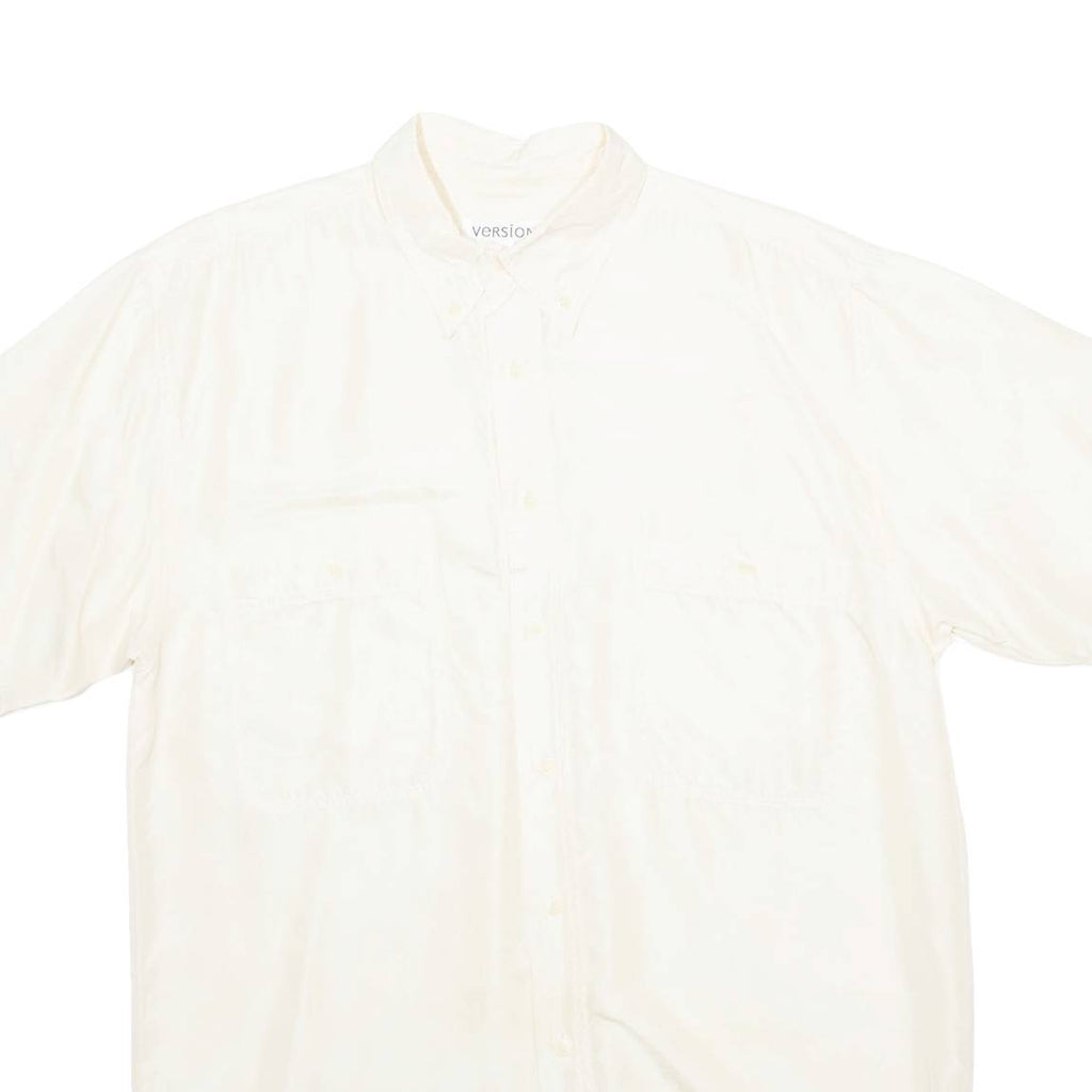VERSION Mens Plain Shirt Beige M