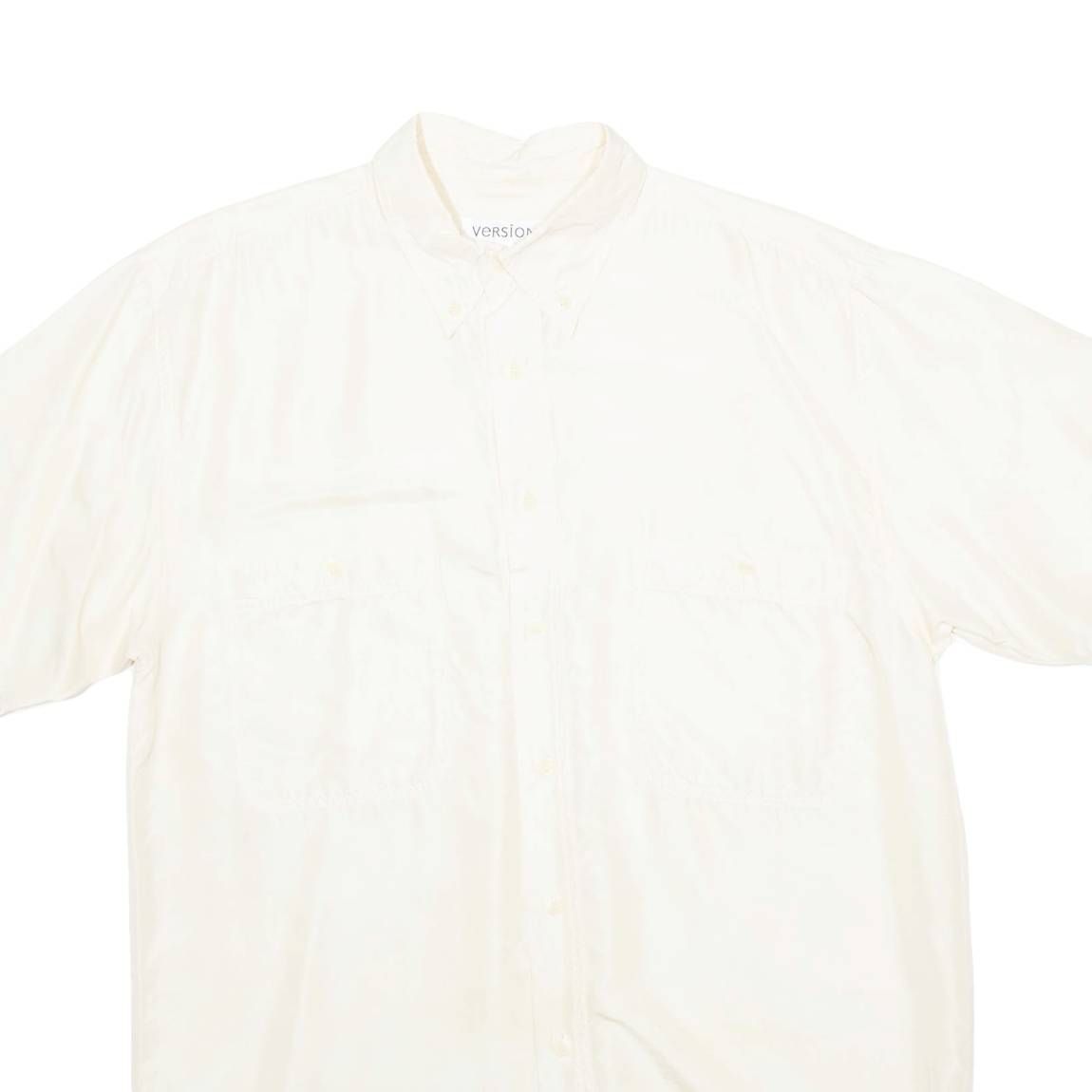 VERSION Mens Plain Shirt Beige M