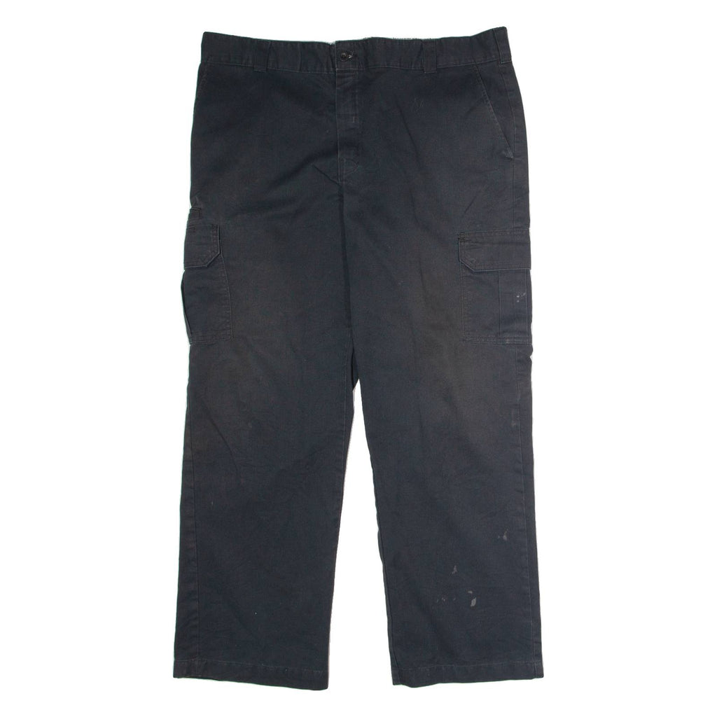 DICKIES Workwear Cargo Mens Trousers Black Regular Straight W40 L32