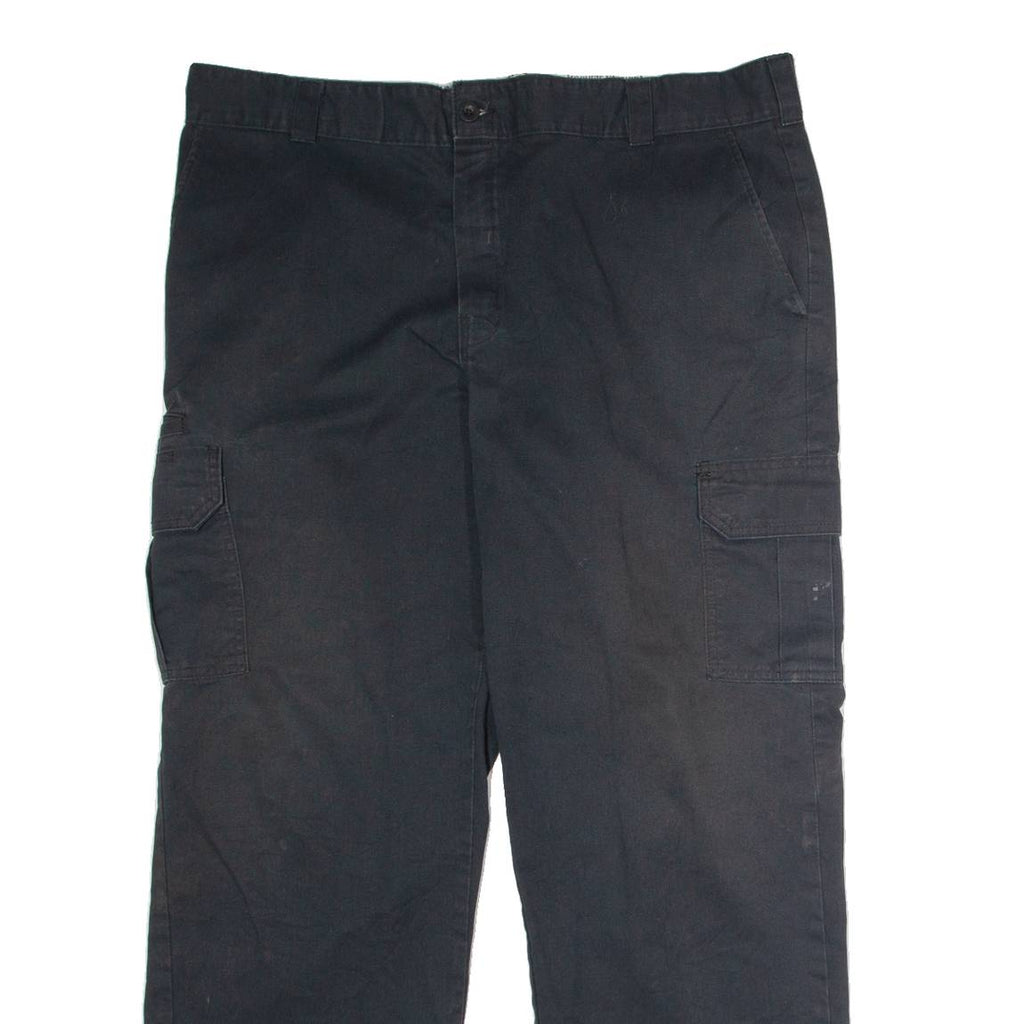 DICKIES Workwear Cargo Mens Trousers Black Regular Straight W40 L32