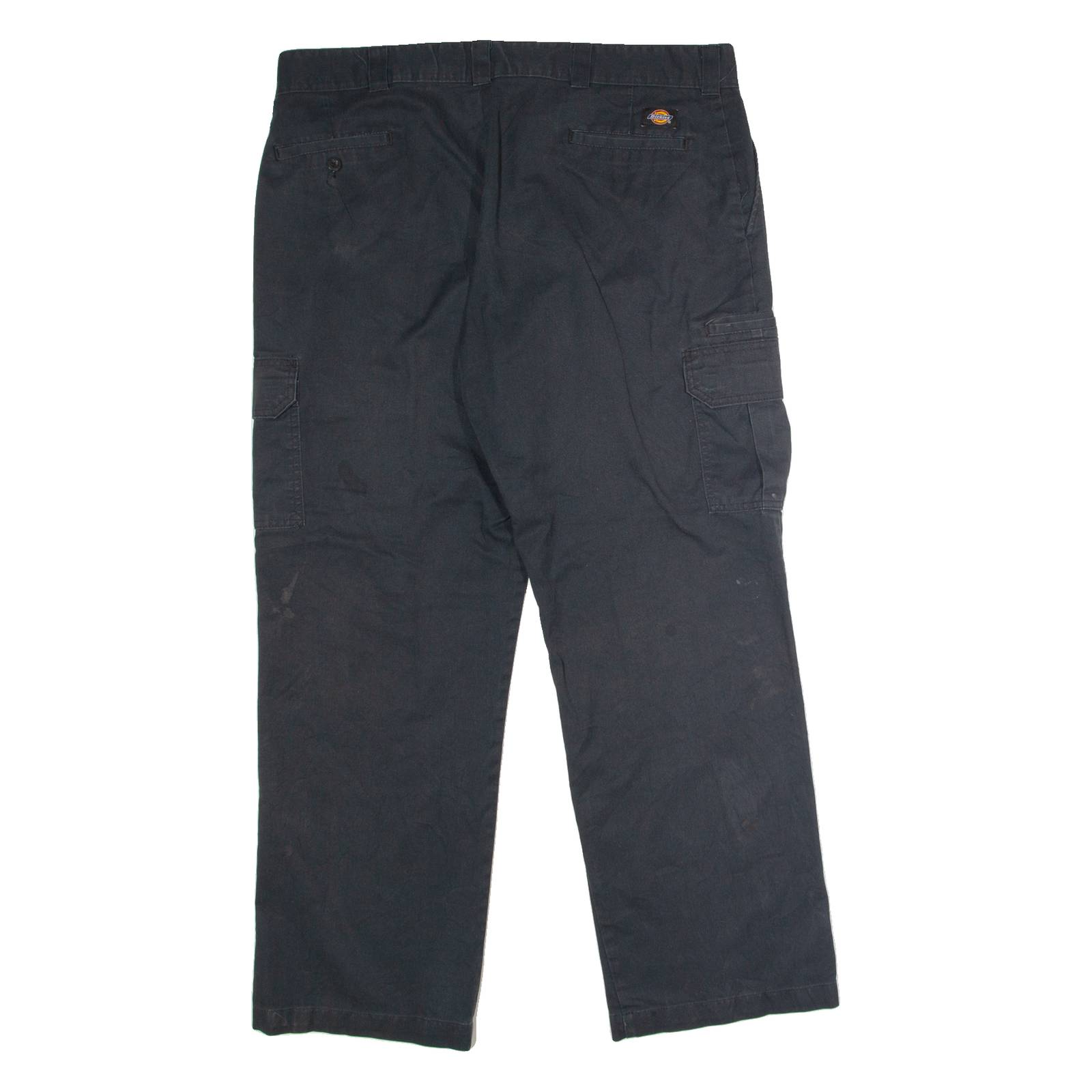 DICKIES Workwear Cargo Mens Trousers Black Regular Straight W40 L32