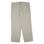 CARHARTT Mens Regular Fit Beige Denim Jeans W40 L32 Workwear Utility Zip