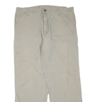 CARHARTT Mens Regular Fit Beige Denim Jeans W40 L32 Workwear Utility Zip