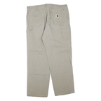 CARHARTT Mens Regular Fit Beige Denim Jeans W40 L32 Workwear Utility Zip