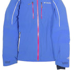COLUMBIA Womens Blue Outdoor Jacket S Polyester Zip Plain Lightweight Sports