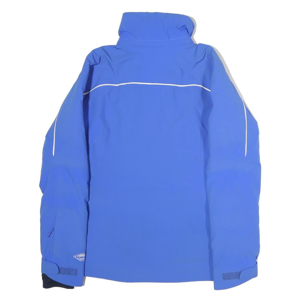 COLUMBIA Womens Blue Outdoor Jacket S Polyester Zip Plain Lightweight Sports