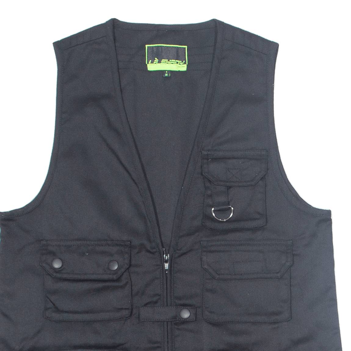 LA SHADY Mens Gilet Black S