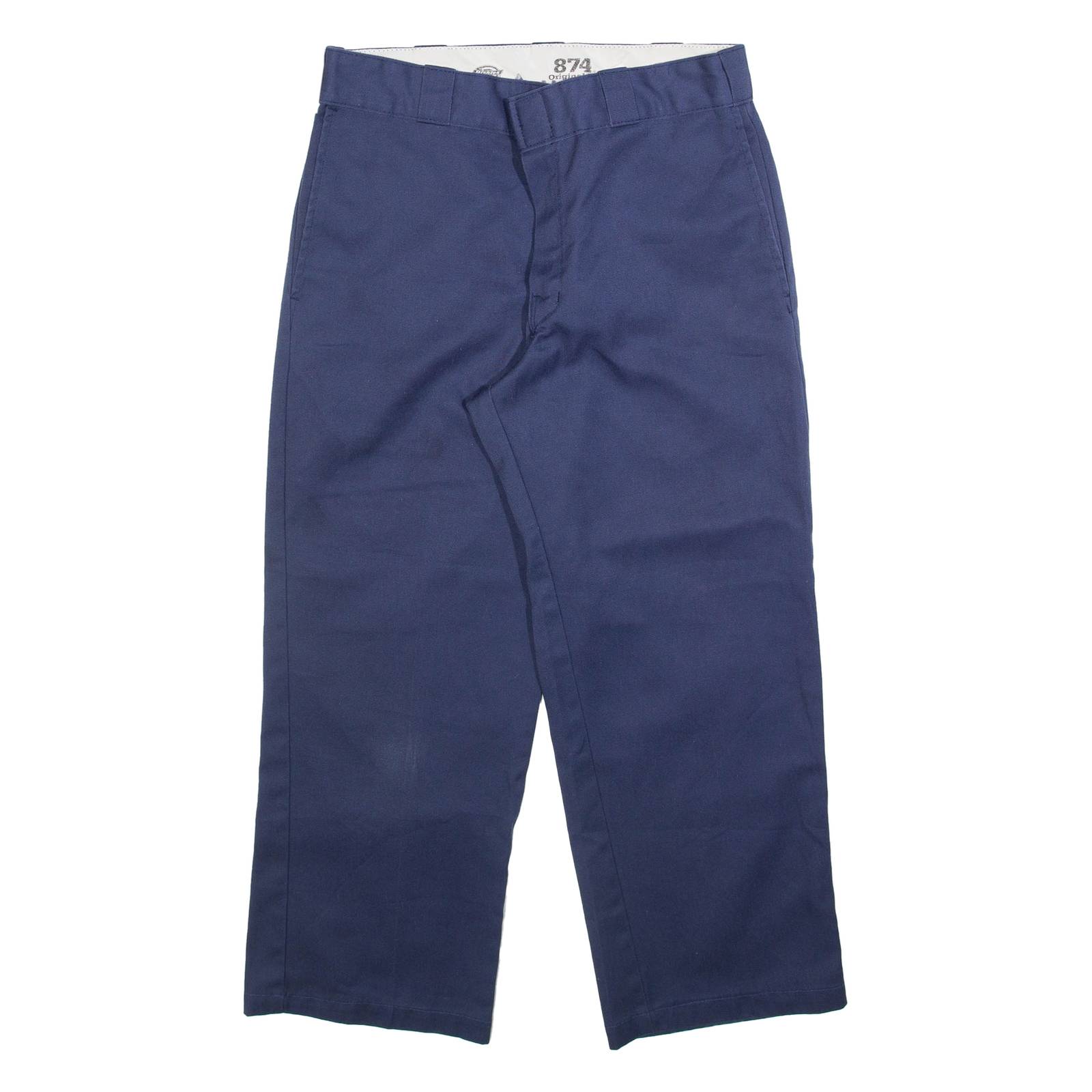 DICKIES 874 Workwear Mens Trousers Blue Regular Straight W32 L25