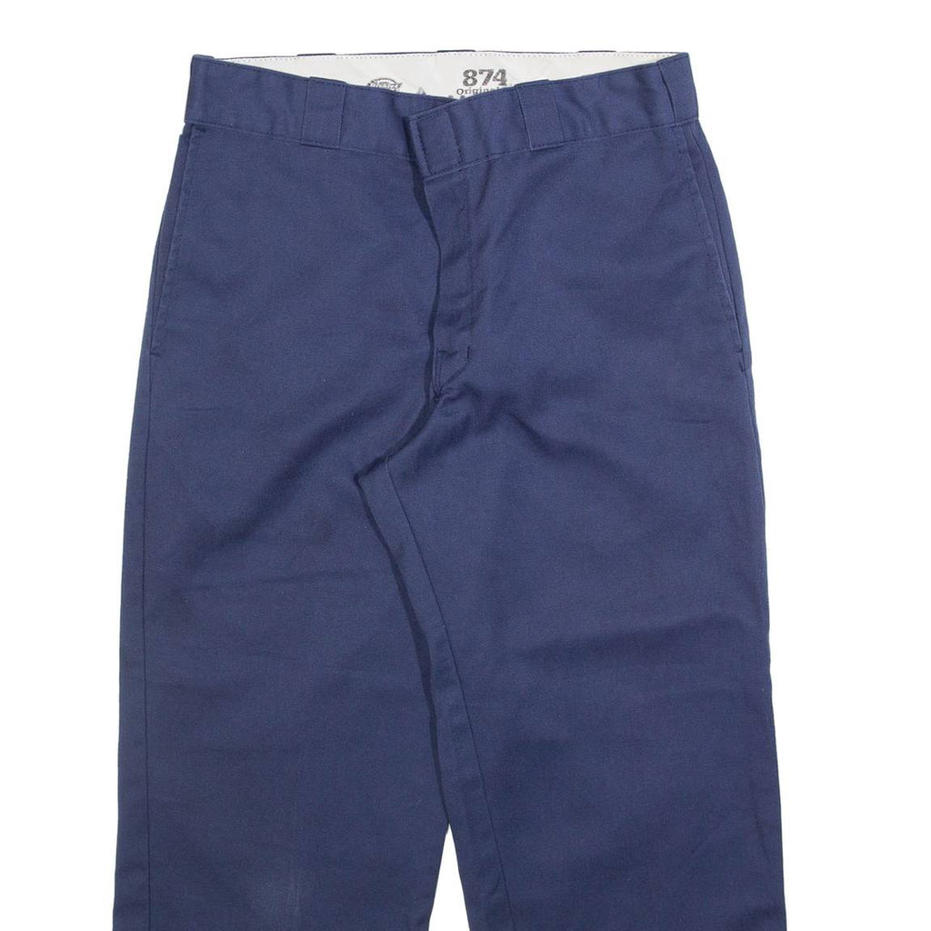 DICKIES 874 Workwear Mens Trousers Blue Regular Straight W32 L25