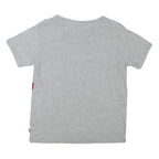 LEVI'S Mens Grey Blue & Red Graphic T-Shirt XS Short Sleeve Crew Neck Cotton