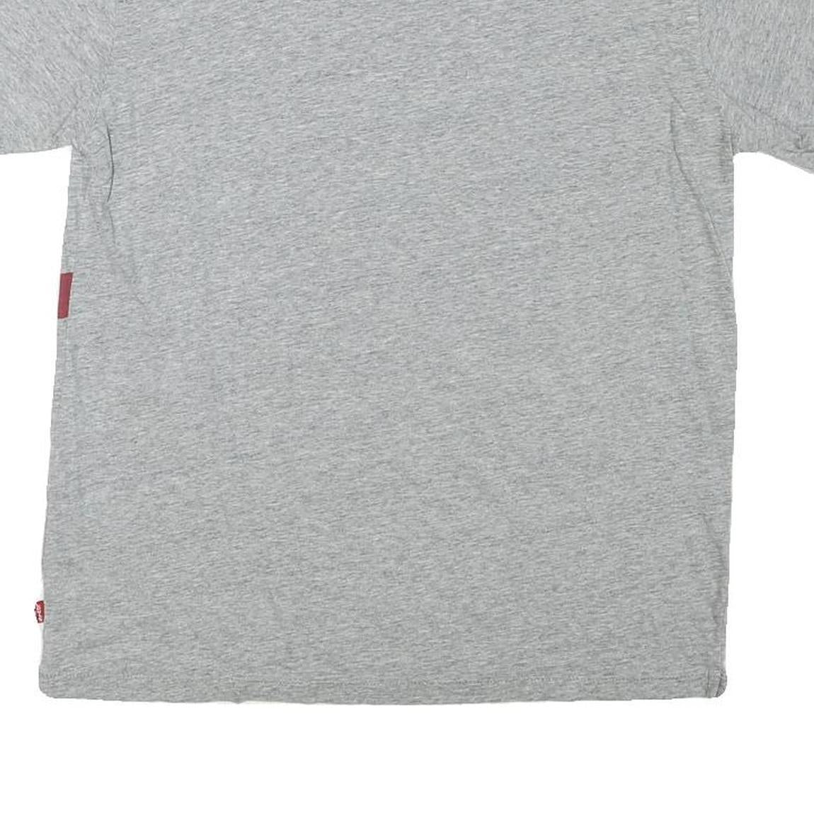 LEVI'S Mens Grey Blue & Red Graphic T-Shirt XS Short Sleeve Crew Neck Cotton