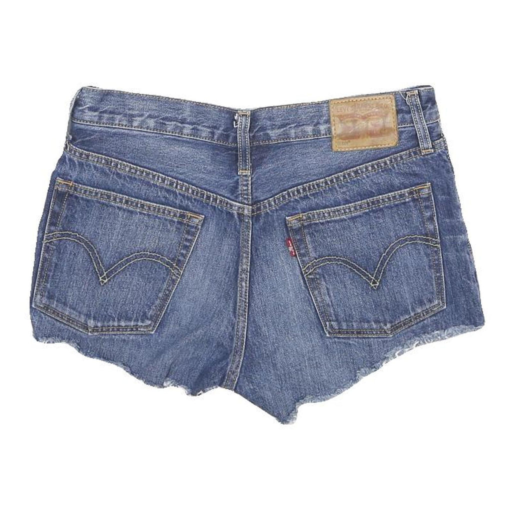 LEVI'S Womens Denim Blue Cut-Off Shorts S W27 Frayed Hem Casual