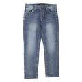 TRUE LUCK Womens Blue Regular Straight Denim Medium W36 L32 Zip Jeans