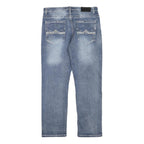 TRUE LUCK Womens Blue Regular Straight Denim Medium W36 L32 Zip Jeans