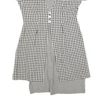 EXPO PETITE Womens Black & White Check Fit & Flare Cotton Blend Dress M Short