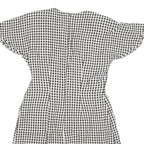 EXPO PETITE Womens Black & White Check Fit & Flare Cotton Blend Dress M Short