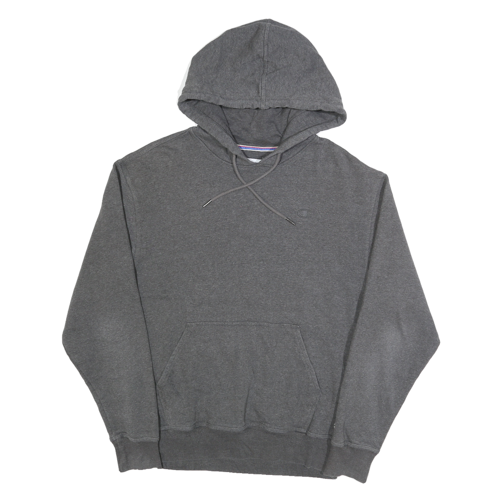 CHAMPION Mens Grey Hoodie M Cotton Blend Casual Pullover Sweatshirt