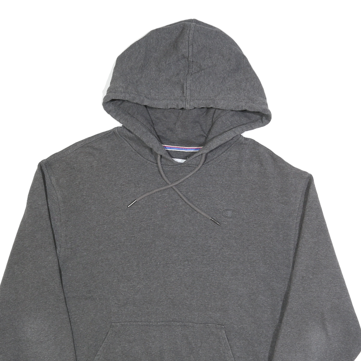 CHAMPION Mens Grey Hoodie M Cotton Blend Casual Pullover Sweatshirt