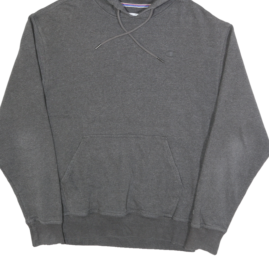 CHAMPION Mens Grey Hoodie M Cotton Blend Casual Pullover Sweatshirt