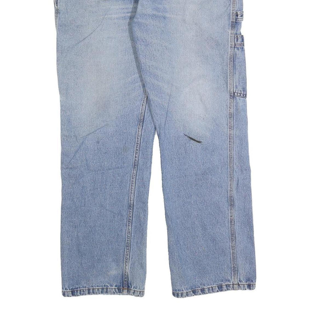 DICKIES Mens Regular Fit Blue Denim Straight Jeans W36 L28 Workwear Style