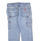 DICKIES Mens Regular Fit Blue Denim Straight Jeans W36 L28 Workwear Style