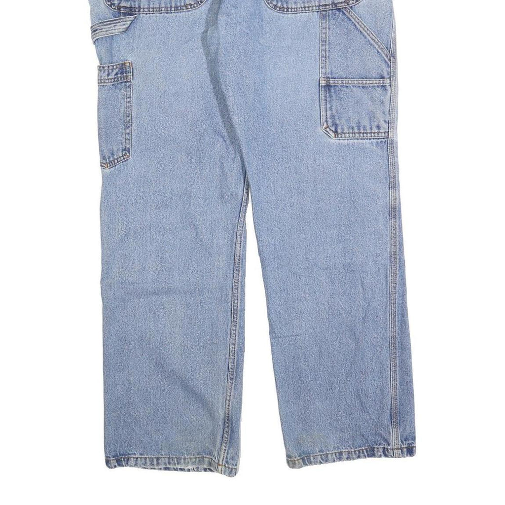 DICKIES Mens Regular Fit Blue Denim Straight Jeans W36 L28 Workwear Style