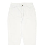 LEE Womens White Relaxed Jeans Cotton W32 L29 Classic Fit Zip Closure