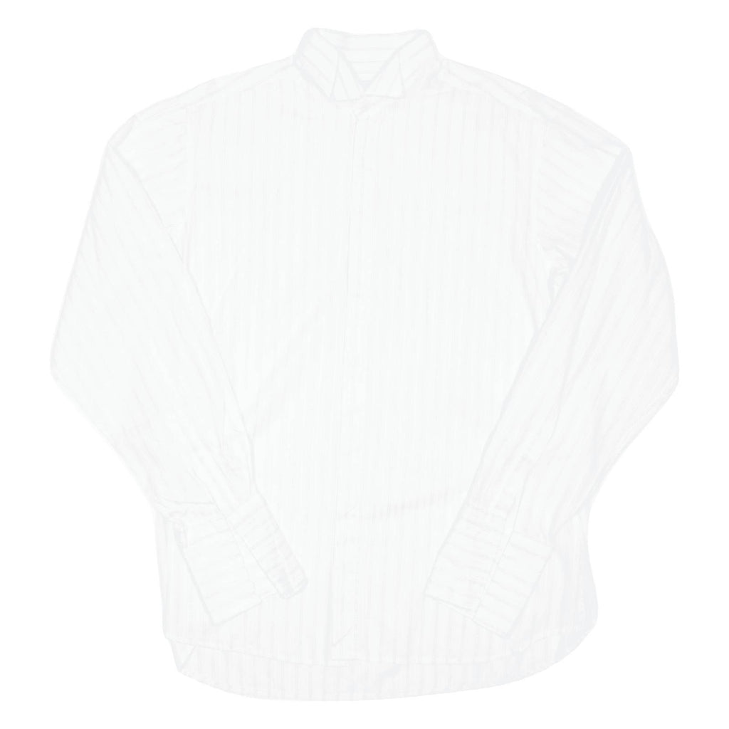 NETTLESTROTH Sparkle Mens Shirt White Striped Long Sleeve L