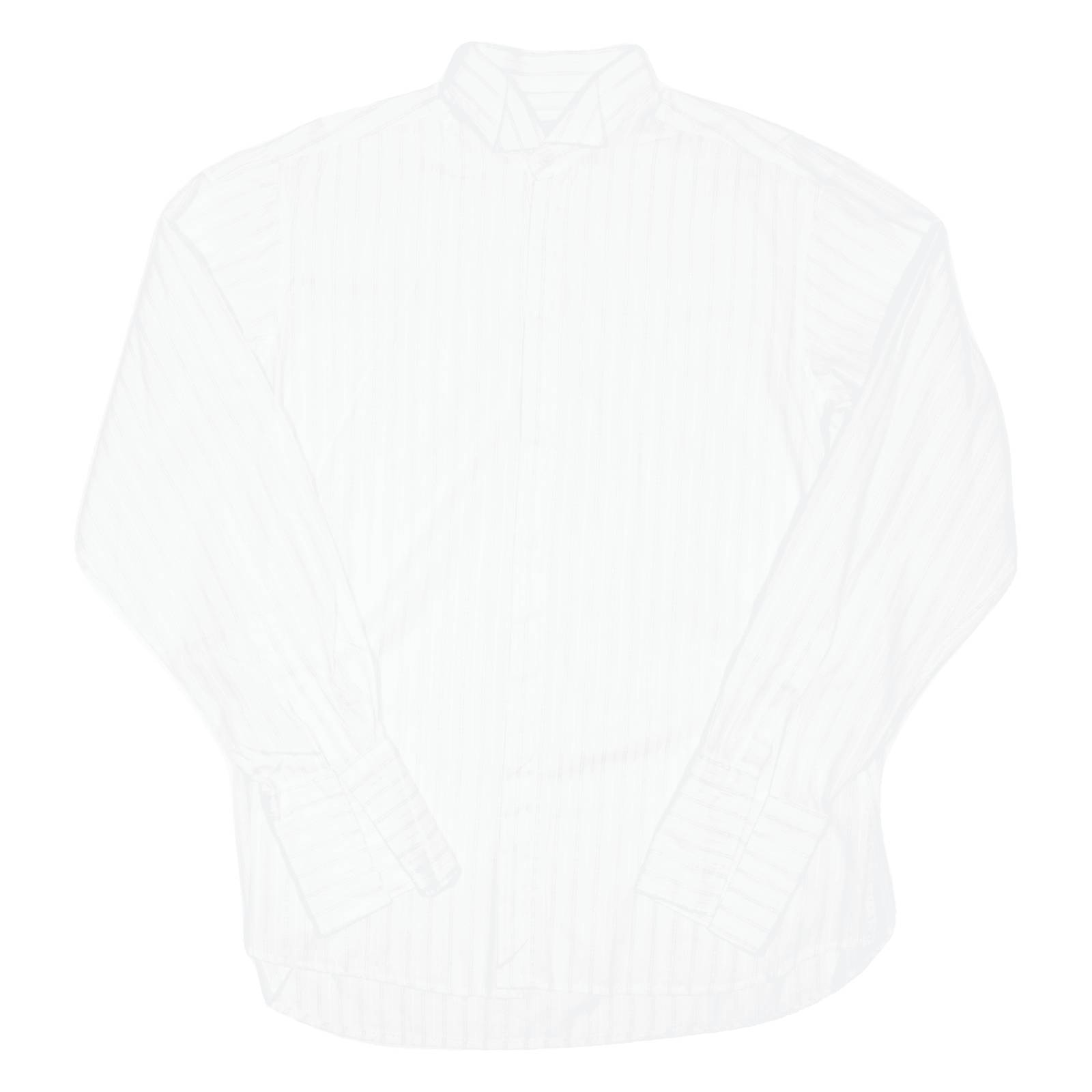 NETTLESTROTH Sparkle Mens Shirt White Striped Long Sleeve L