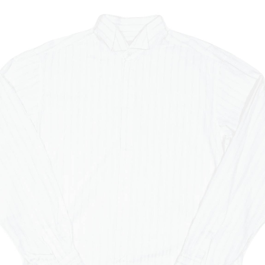 NETTLESTROTH Sparkle Mens Shirt White Striped Long Sleeve L
