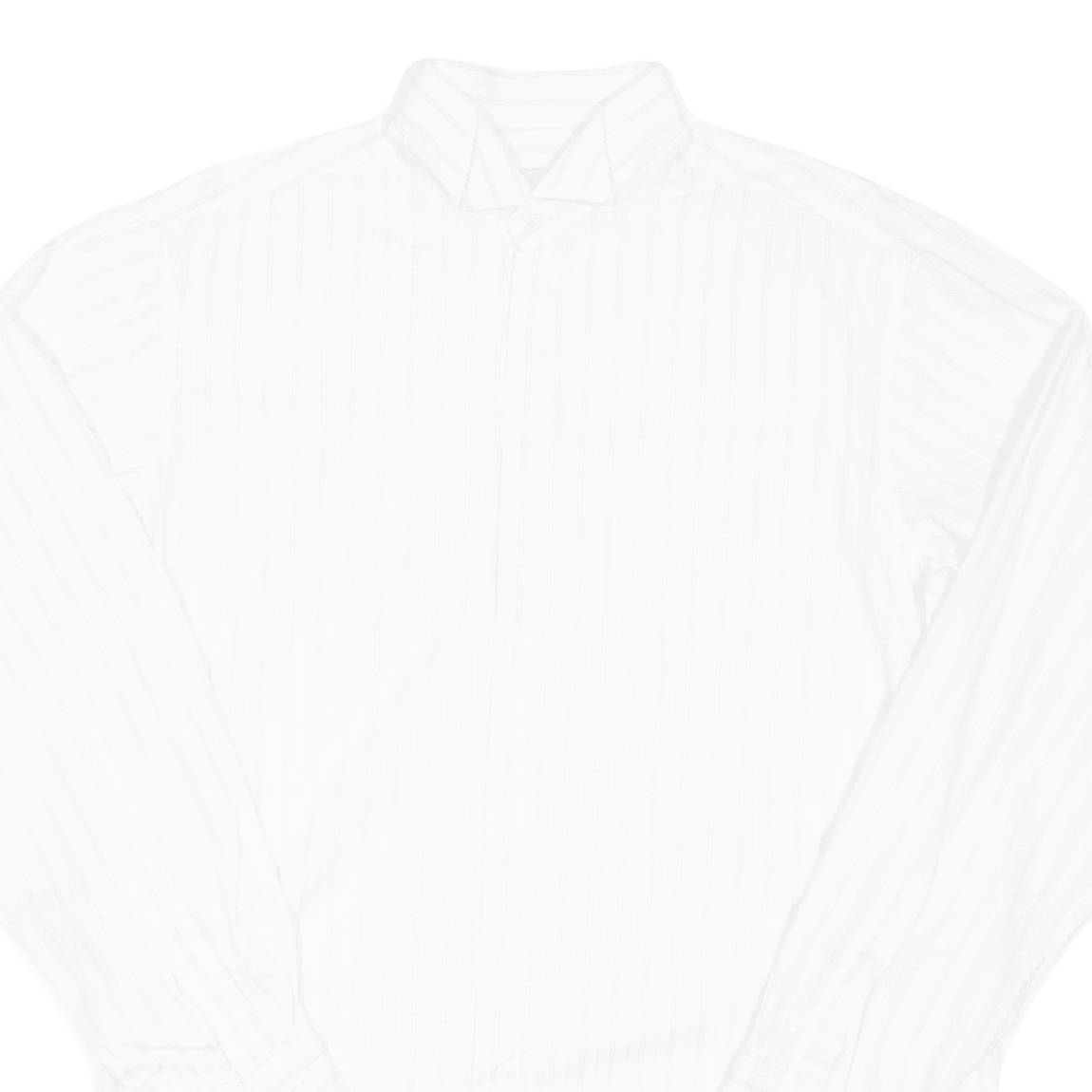 NETTLESTROTH Sparkle Mens Shirt White Striped Long Sleeve L