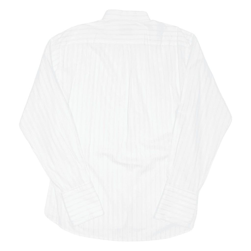 NETTLESTROTH Sparkle Mens Shirt White Striped Long Sleeve L