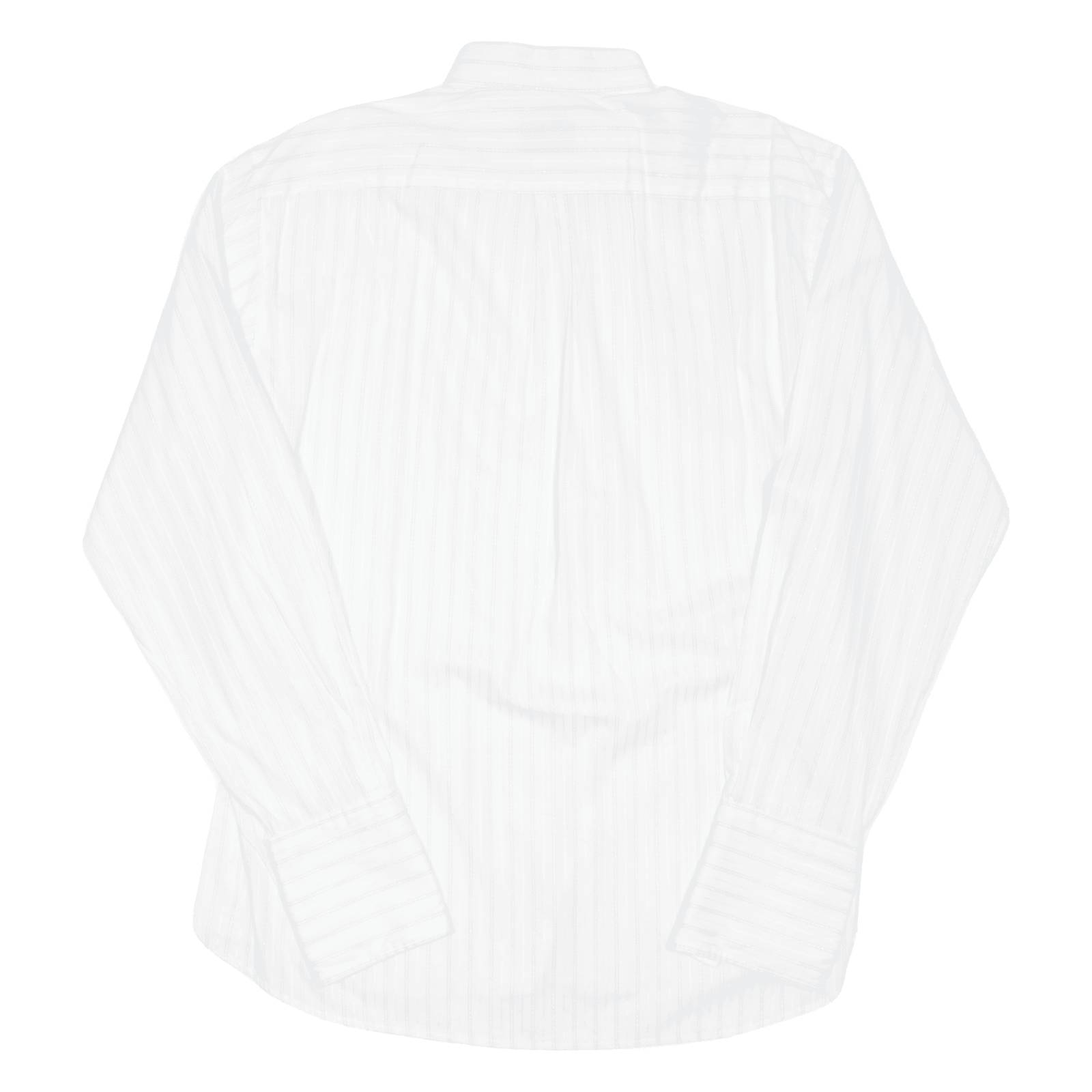 NETTLESTROTH Sparkle Mens Shirt White Striped Long Sleeve L