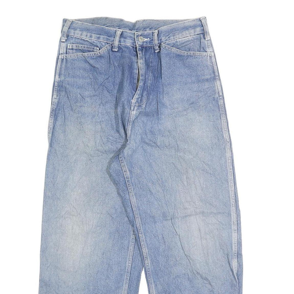 Mens Relaxed Blue Denim Cotton Blend Jeans W30 L27 Casual Zip Closure