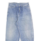 Mens Relaxed Blue Denim Cotton Blend Jeans W30 L27 Casual Zip Closure