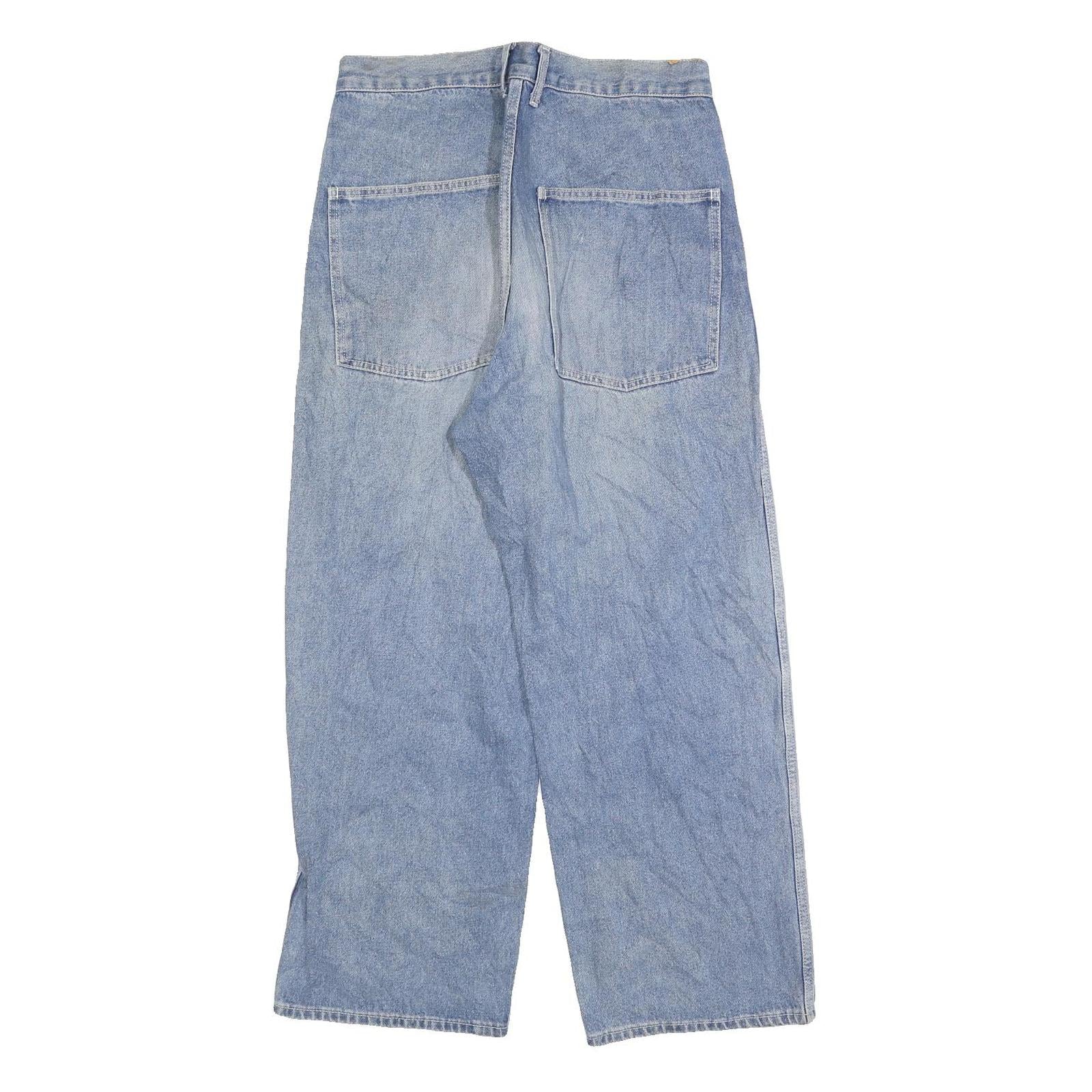 Mens Relaxed Blue Denim Cotton Blend Jeans W30 L27 Casual Zip Closure