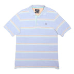 BLUE HARBOUR Mens Blue Striped Short Sleeve Polo Shirt S Cotton Casual