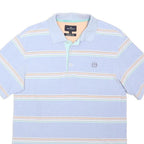 BLUE HARBOUR Mens Blue Striped Short Sleeve Polo Shirt S Cotton Casual