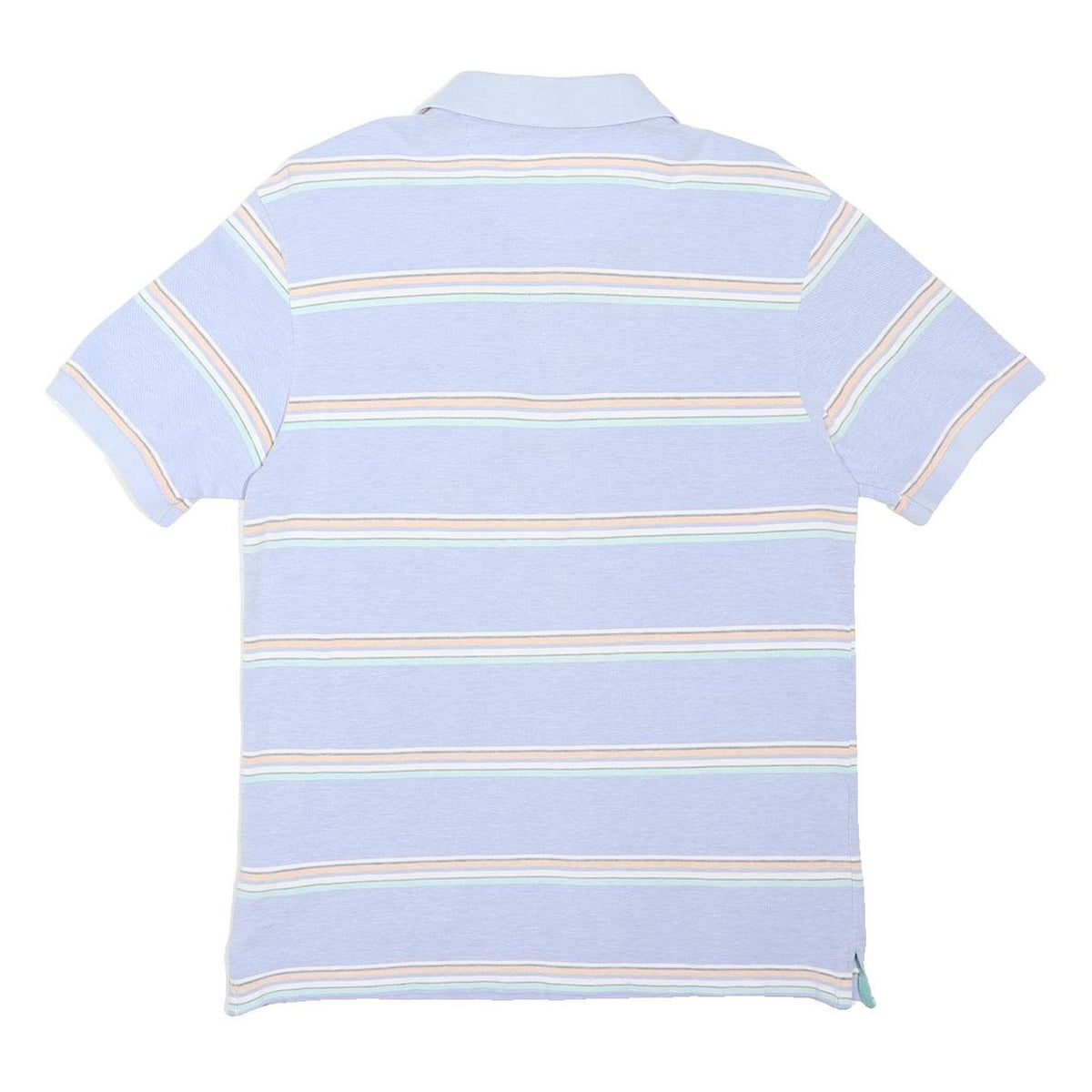 BLUE HARBOUR Mens Blue Striped Short Sleeve Polo Shirt S Cotton Casual