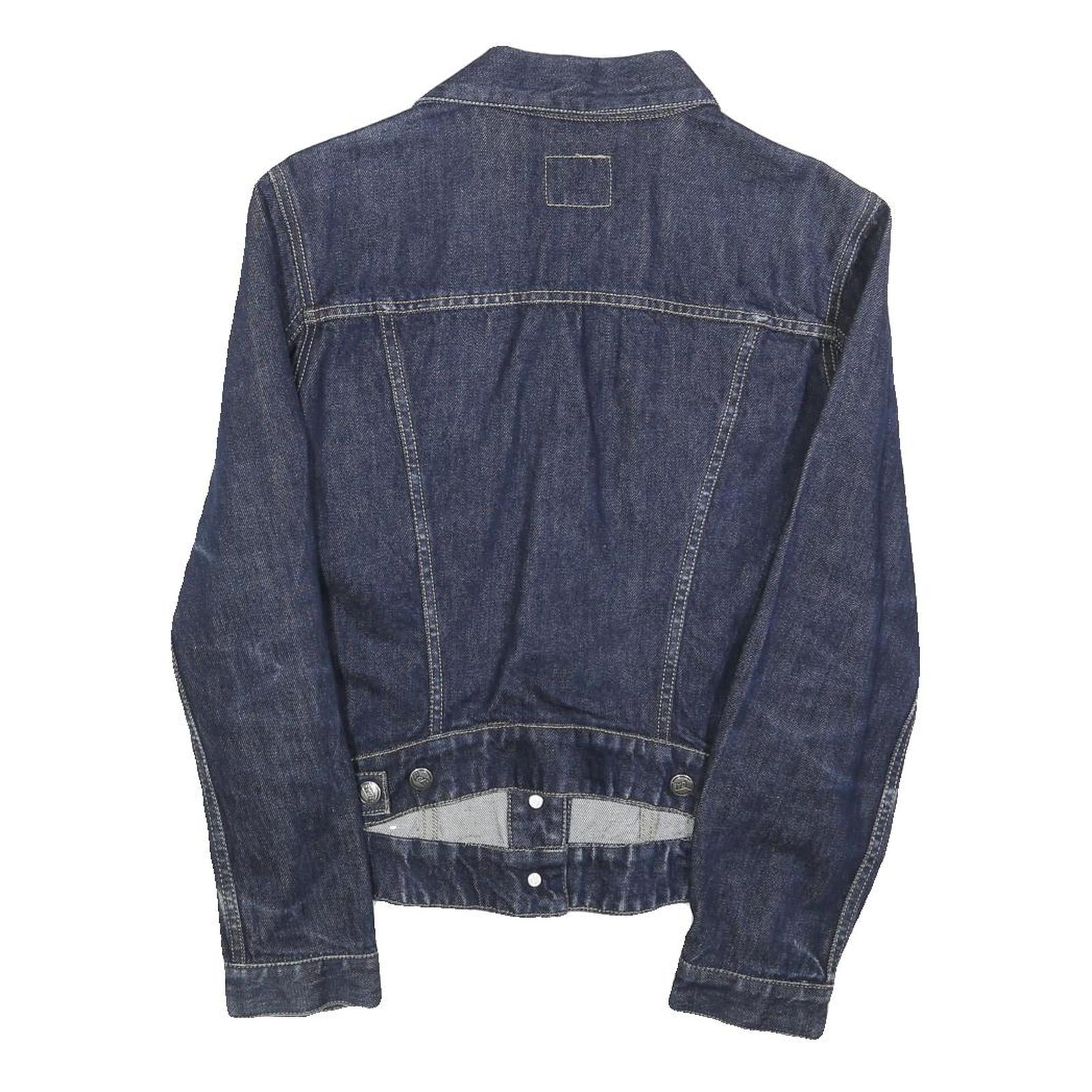 GAS Womens Blue Denim Jacket M Cotton Button Classic Casual Stylish