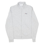 FILA Womens Grey Zip Jacket XS Cotton Blend Plain Casual Lightweight Logo