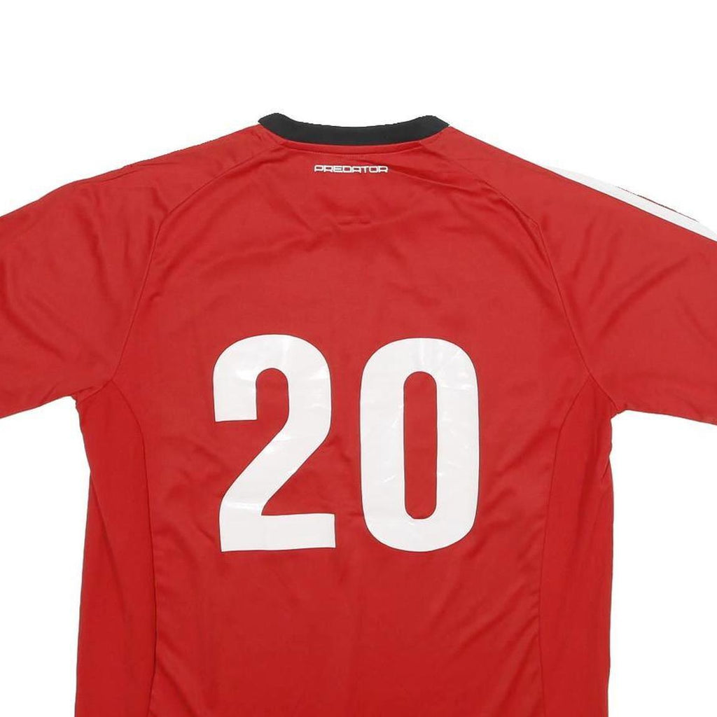 ADIDAS Mens Red Classic T-Shirt M Short Sleeve Crew Neck Sports Number 20