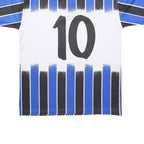 MARKA SPORT Mens Blue & Black Graphic T-Shirt L Short Sleeve V-Neck Zip Sport